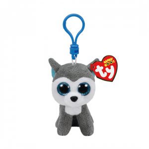 Ty Beanie Boos - Plush Clip - Slush the Grey and White Husky