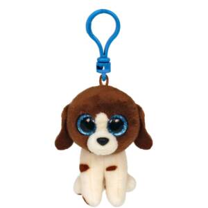 Ty Beanie Boos - Plush Clip - Muddles the Brown White Dog