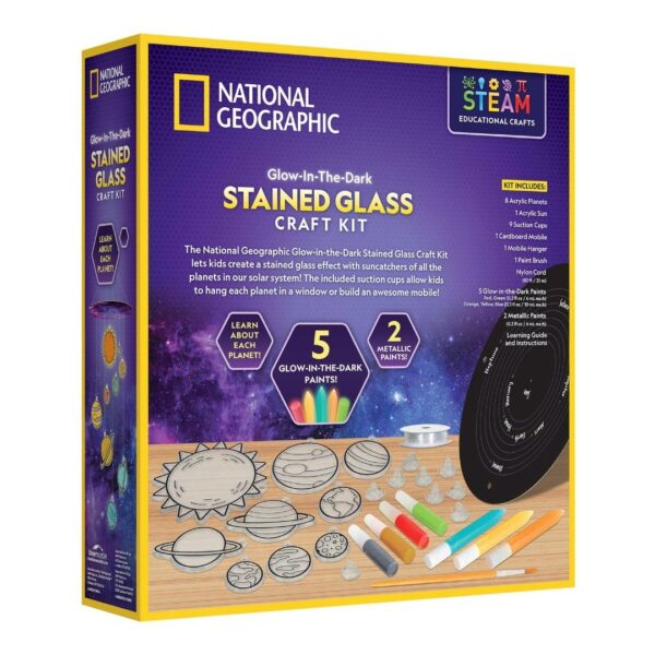 National Geographic - Glow-In-the-Dark Stained Glass Craft Kit