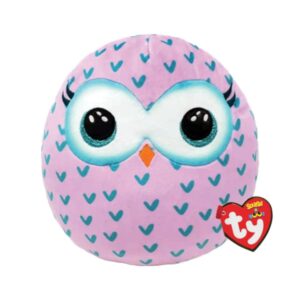 Ty Squish-A-Boo - Medium Plush - Winks the Pink Owl