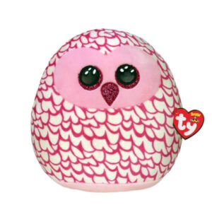 Ty Squish-A-Boo - Medium Plush - Pinky the Pink Owl