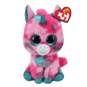 Ty Beanie Boos - Regular Plush - Gumball the Pink Aqua Unicorn