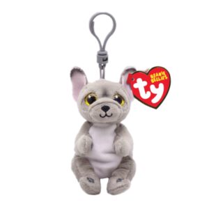 Ty Beanie Bellies - Plush Clip - Wilfred the Grey Dog
