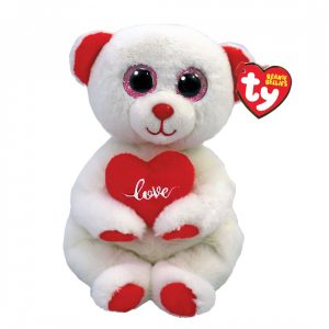 Ty Beanie Bellies - Regular Plush - Desi the Polar Bear with Heart